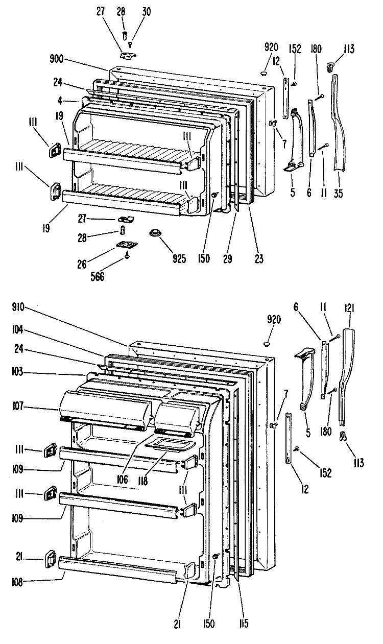 Section Diagram and Parts List for CTF16CKBL  Hotpoint Refrigerator