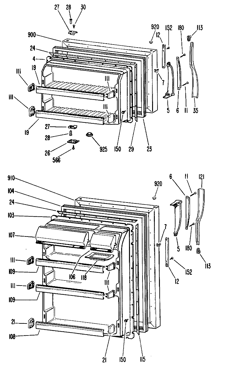Section Diagram and Parts List for CTF16AKBR  Hotpoint Refrigerator
