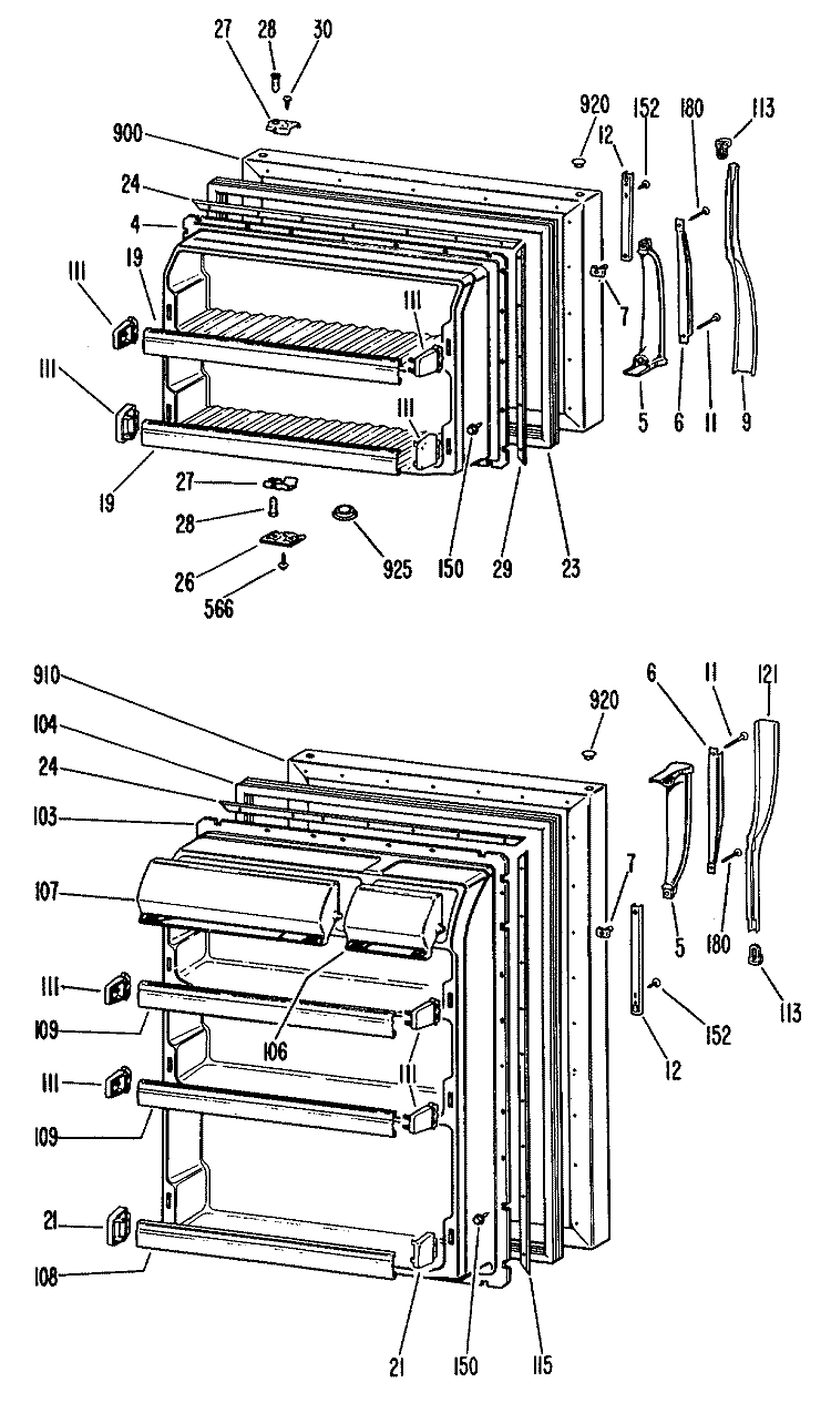 Section Diagram and Parts List for CTF16ALBL  Hotpoint Refrigerator