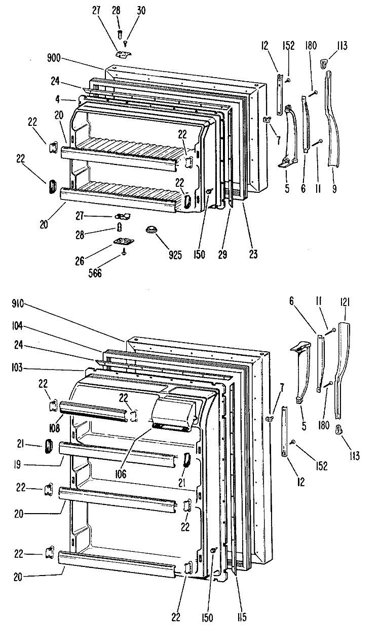 Section Diagram and Parts List for CTF14ALCR  Hotpoint Refrigerator