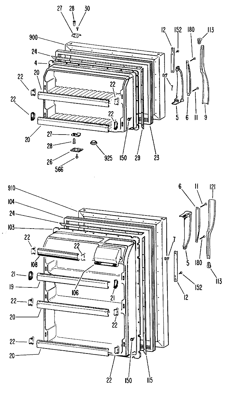 Section Diagram and Parts List for CTF14CLCR  Hotpoint Refrigerator