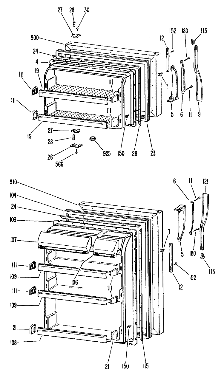 Section Diagram and Parts List for CTF16ALCR  Hotpoint Refrigerator