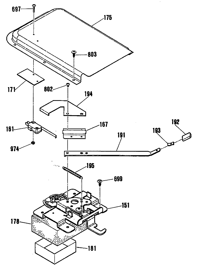 Section Diagram and Parts List for LEB326GT1WH  General Electric Range