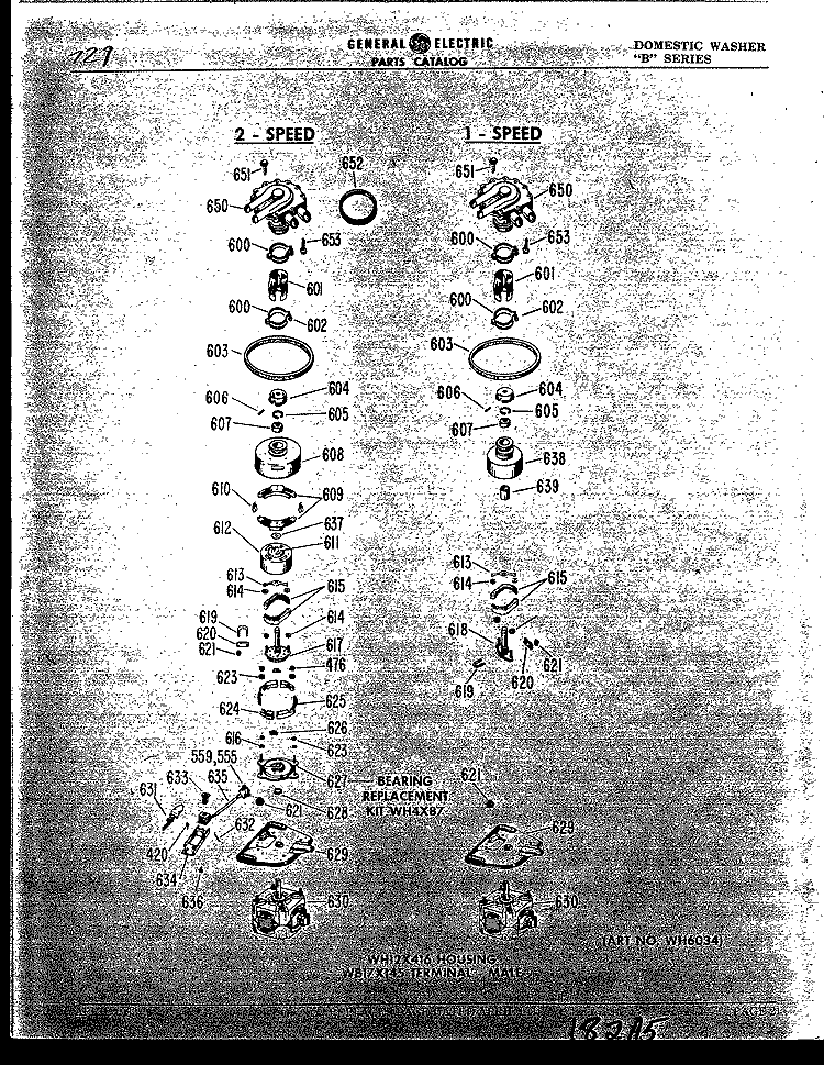 2 - SPEED Diagram and Parts List for WWA8360BAL  General Electric Washer