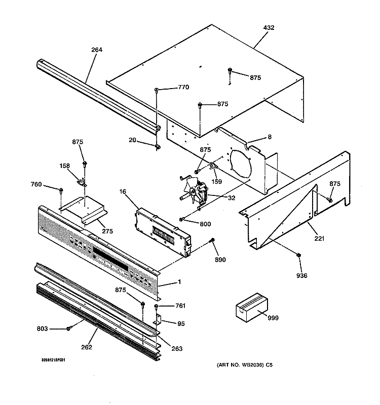 CONTROL PANEL Diagram and Parts List for ZEK737BW2BB  General Electric Wall Oven