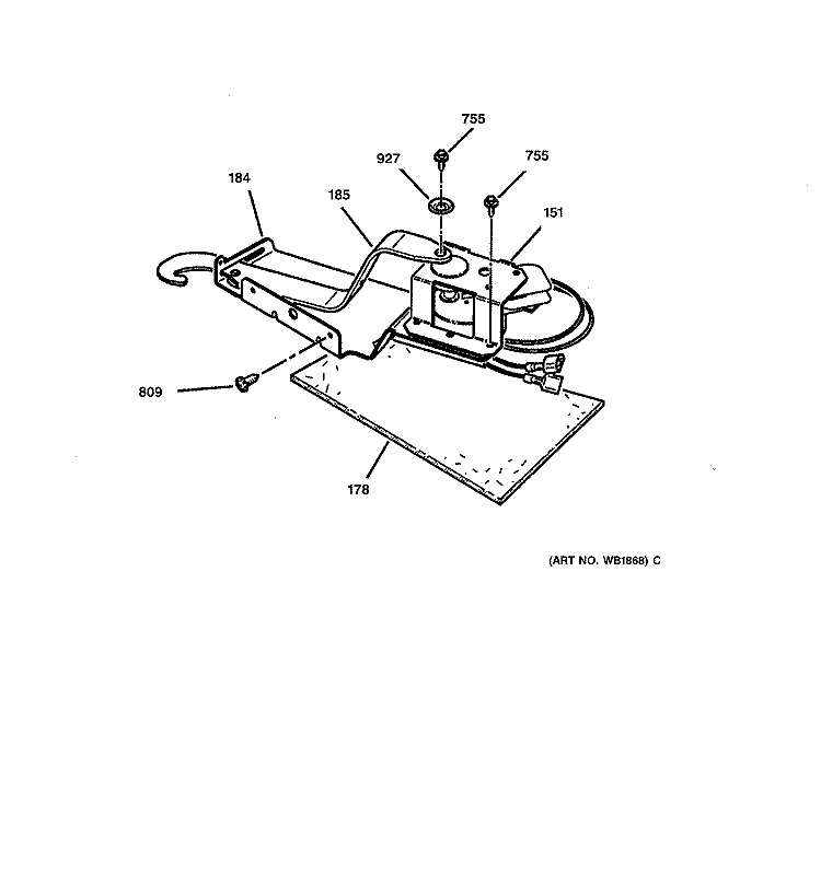 LOCK Diagram and Parts List for RF725GT1BG  Hotpoint Range