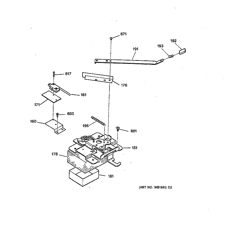 LOCK Diagram and Parts List for LEB356WY1WW  General Electric Range