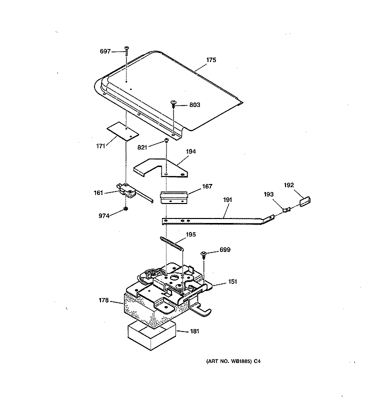 DOOR LOCK Diagram and Parts List for LEB326GT4WH  General Electric Range