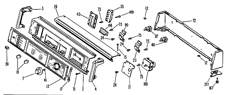 Section Diagram and Parts List for DDE7608MDL  General Electric Dryer