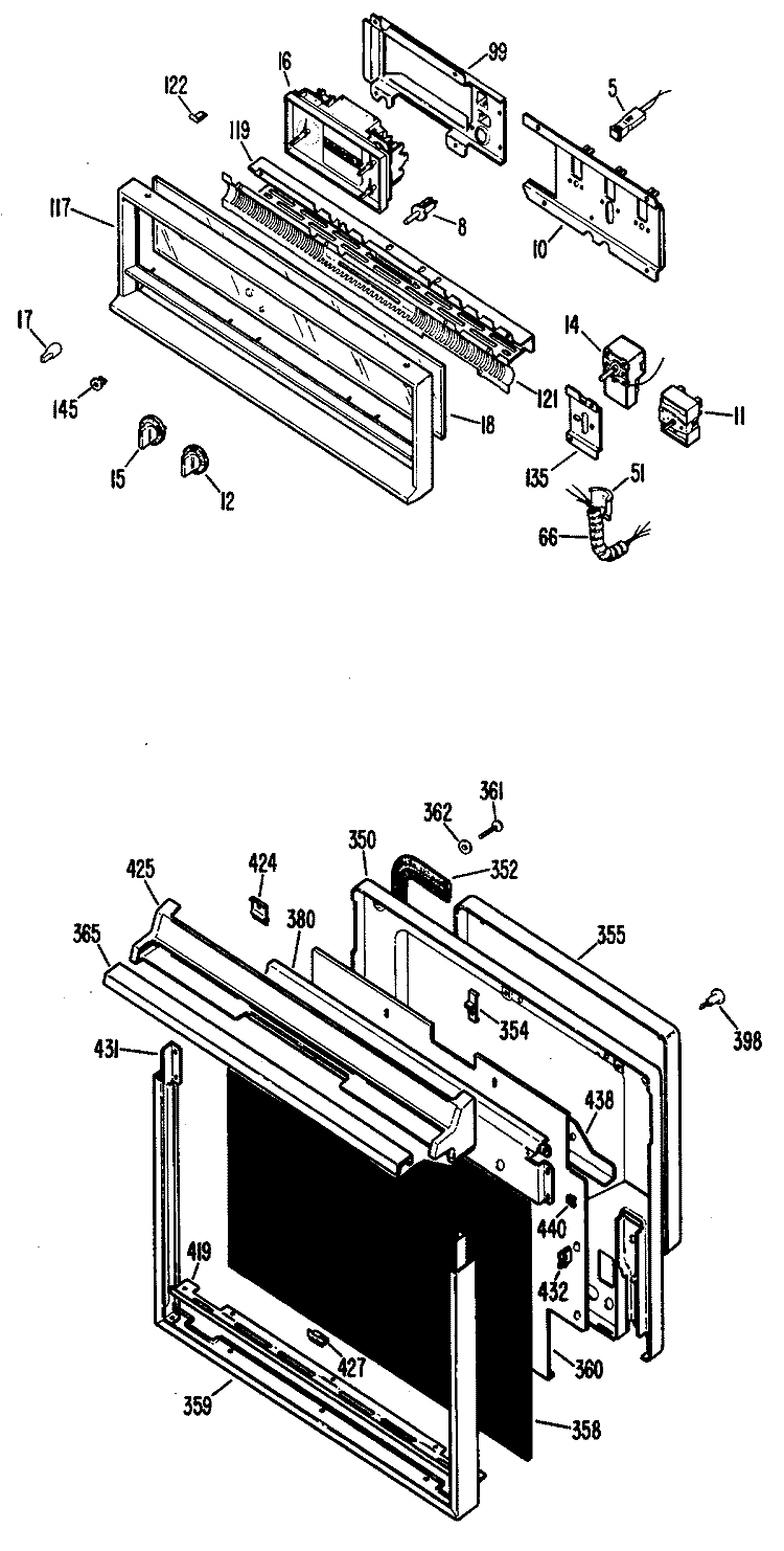 Section Diagram and Parts List for RJ742G*T7  Hotpoint Wall Oven