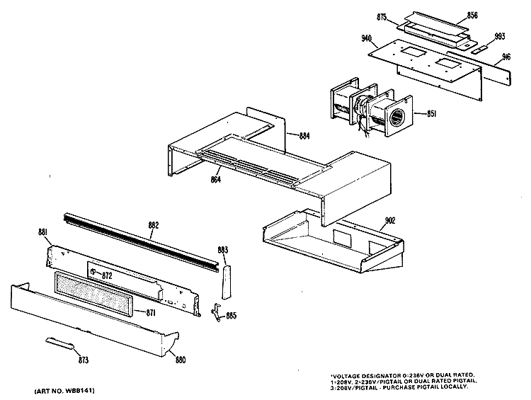 Section Diagram and Parts List for RH758V*K2  Hotpoint Range