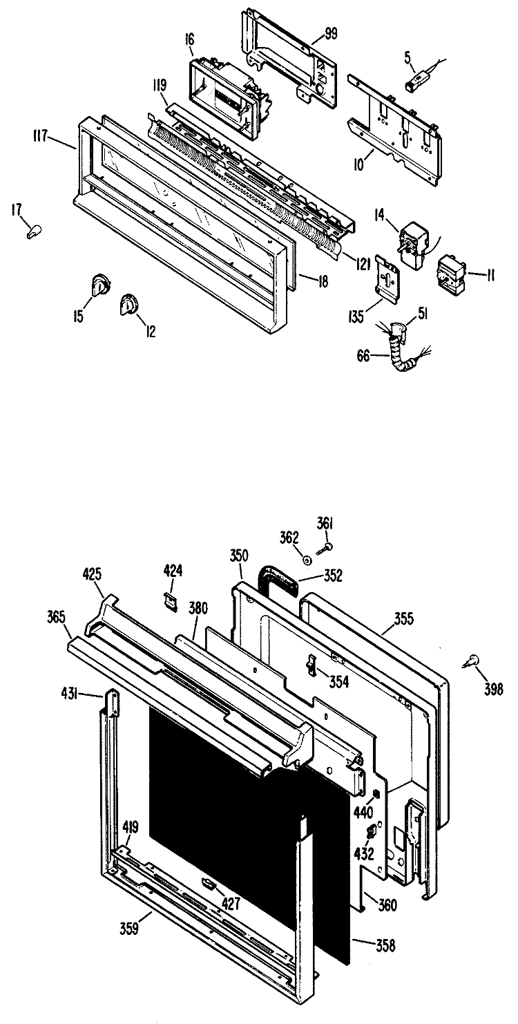 Section Diagram and Parts List for RJ742G*J3  Hotpoint Wall Oven