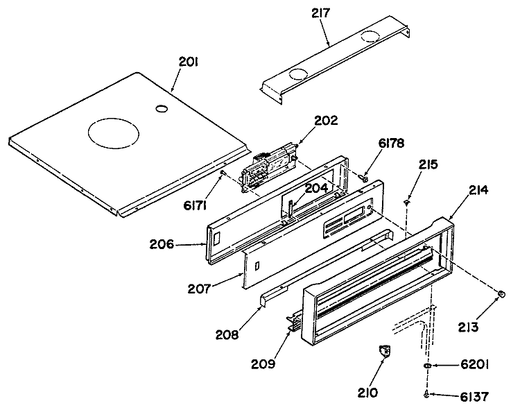 Section Diagram and Parts List for RGJ515GEL2  Hotpoint Wall Oven