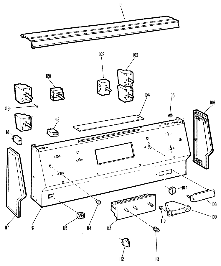 Section Diagram and Parts List for RB739G*K3  Hotpoint Range