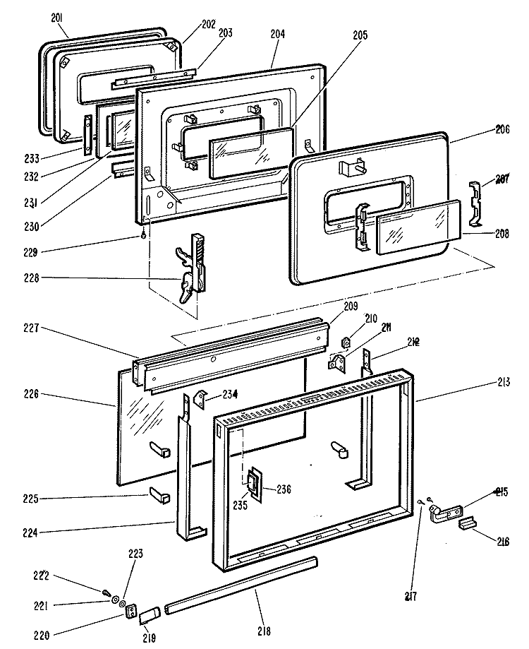 Section Diagram and Parts List for RB739G*K3  Hotpoint Range