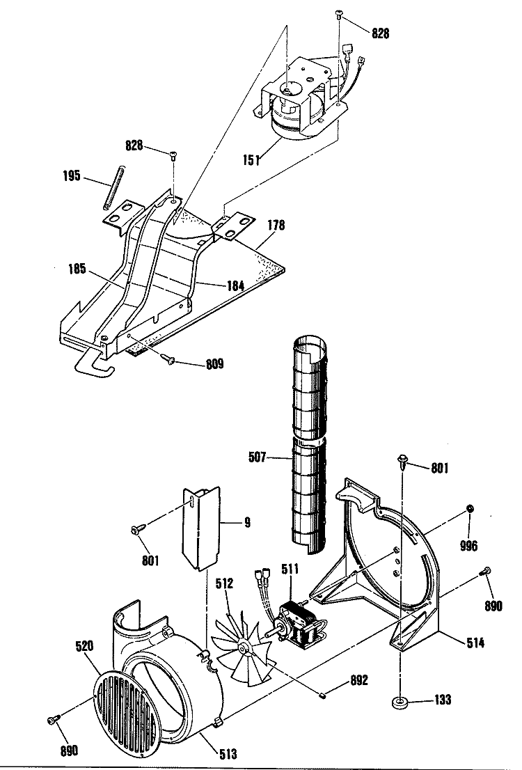 Section Diagram and Parts List for RS744GN1  Hotpoint Range