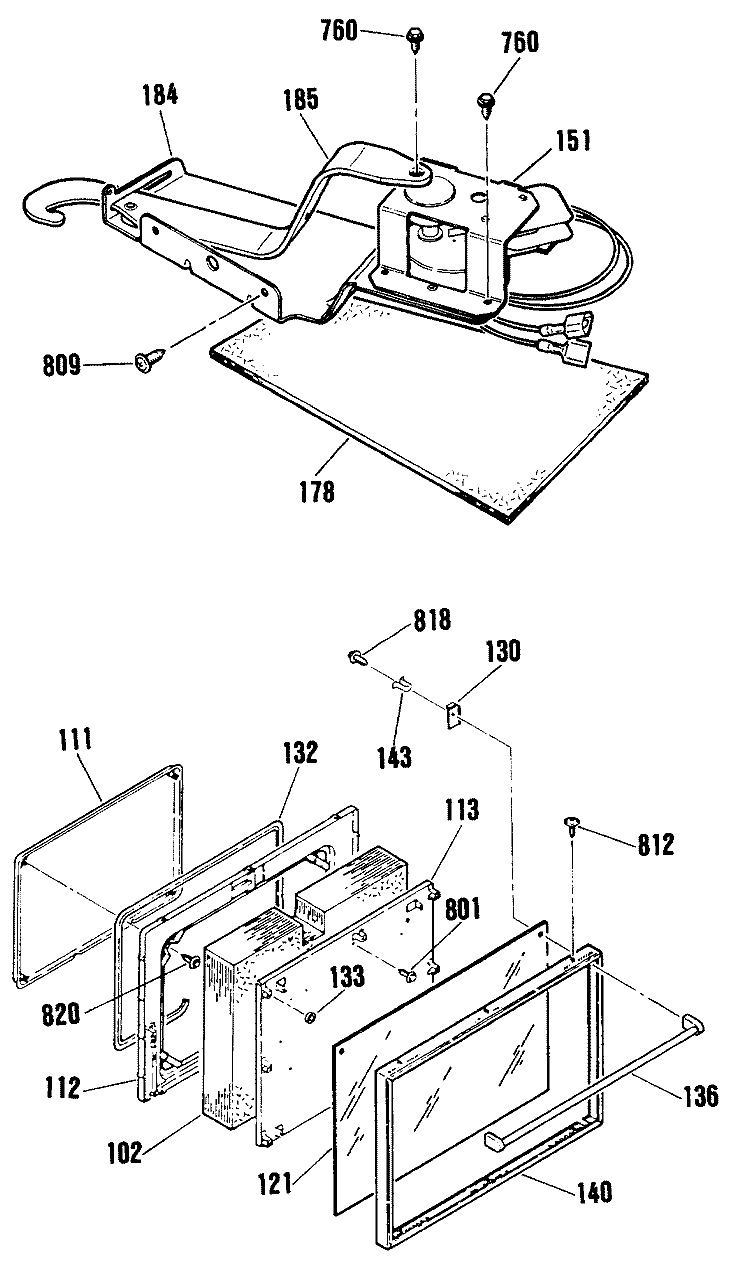 Section Diagram and Parts List for RS734GP1  Hotpoint Range