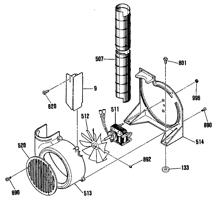 Section Diagram and Parts List for RS734GP1  Hotpoint Range