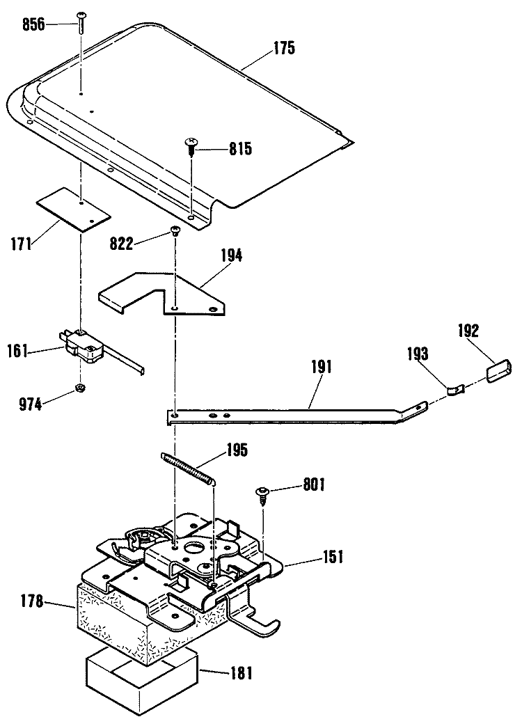 Section Diagram and Parts List for RB767GN2  Hotpoint Range