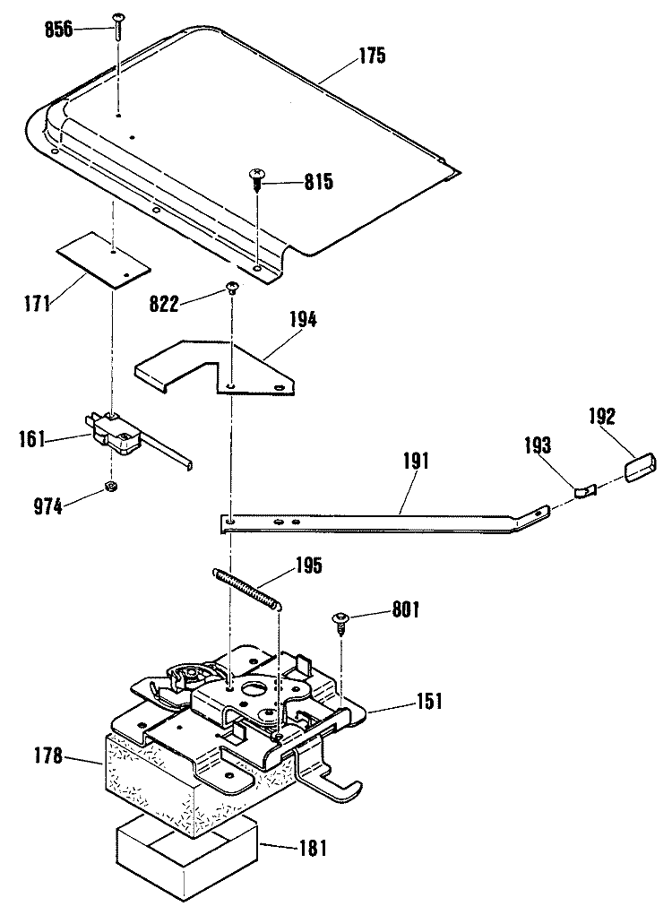 Section Diagram and Parts List for RB754N2  Hotpoint Range