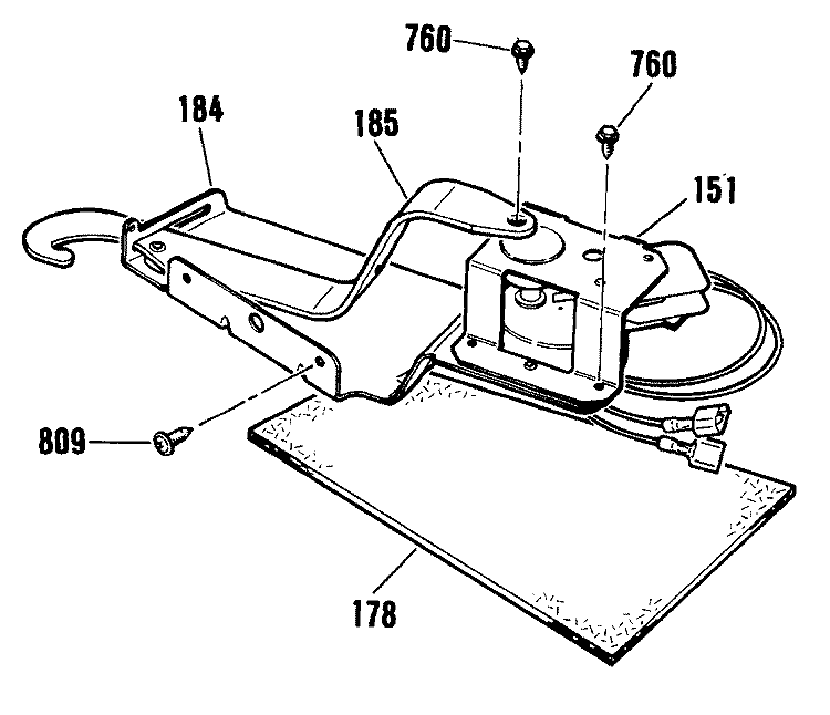 Section Diagram and Parts List for RF724GP1  Hotpoint Range