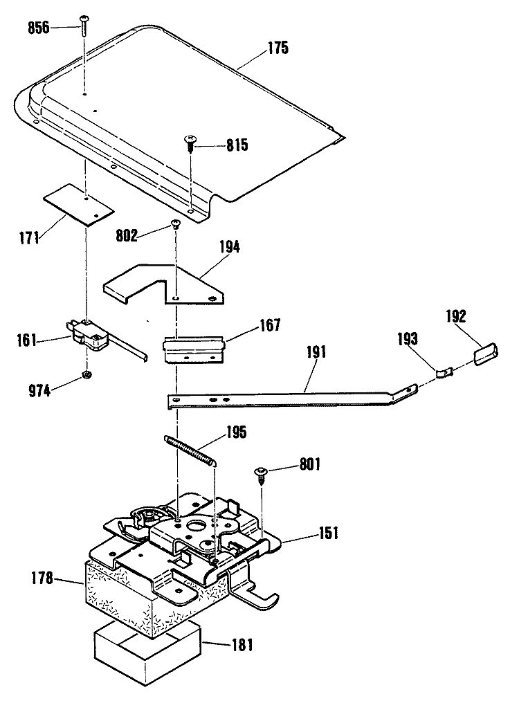 Section Diagram and Parts List for RB754N3  Hotpoint Range