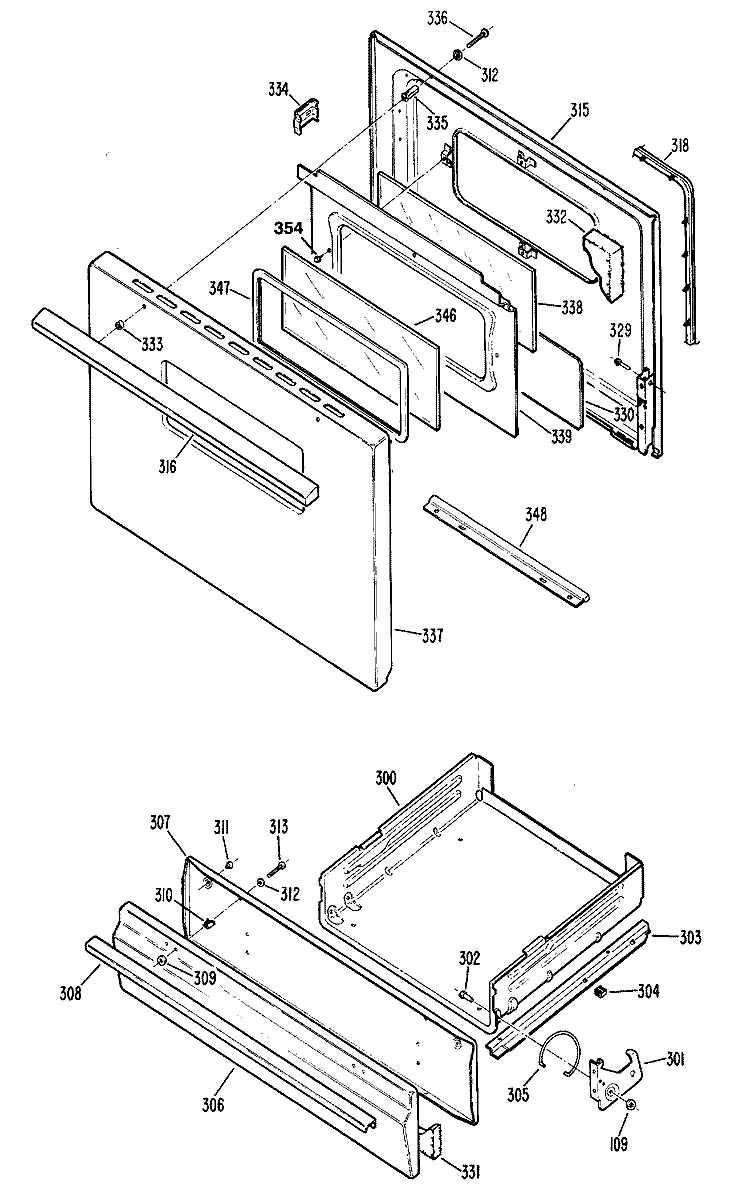 Section Diagram and Parts List for RGB528ER1  Hotpoint Range