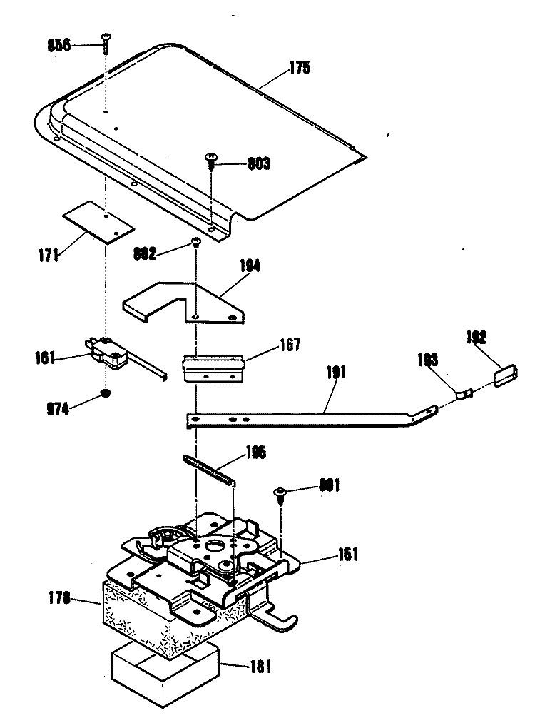 Section Diagram and Parts List for RB767GN4WH  Hotpoint Range