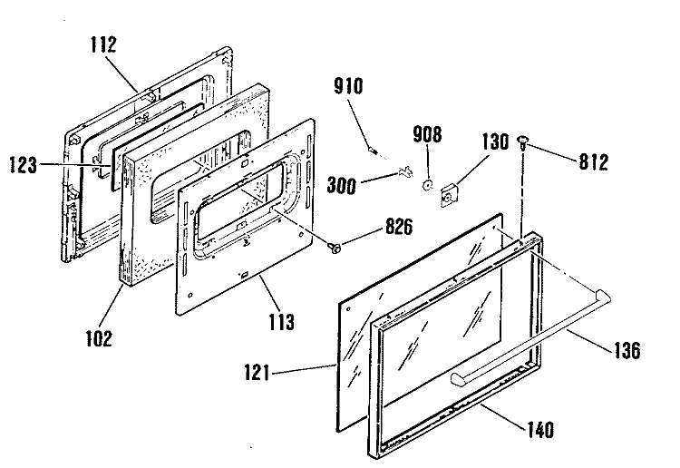 Section Diagram and Parts List for RS622GP3BG  Hotpoint Range