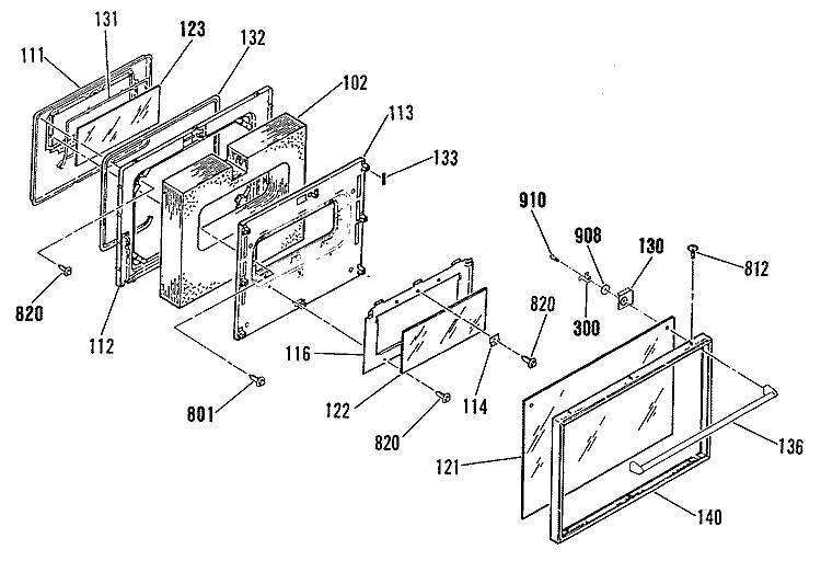 Section Diagram and Parts List for RB767GN5AD  Hotpoint Range