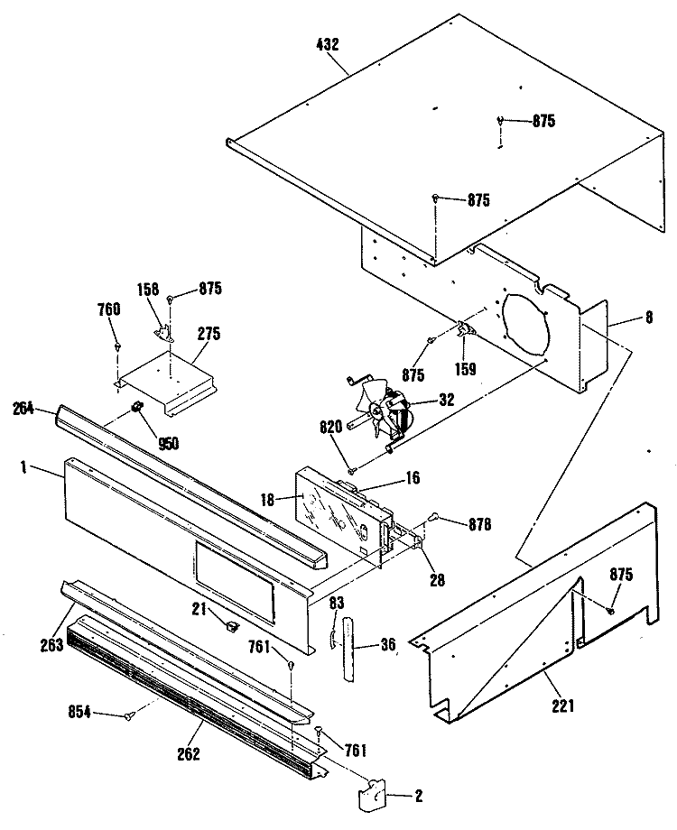 Section Diagram and Parts List for RK737WS1WG  Hotpoint Wall Oven