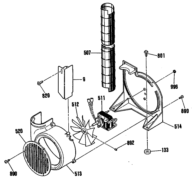 Section Diagram and Parts List for RS744GP3BG  Hotpoint Range