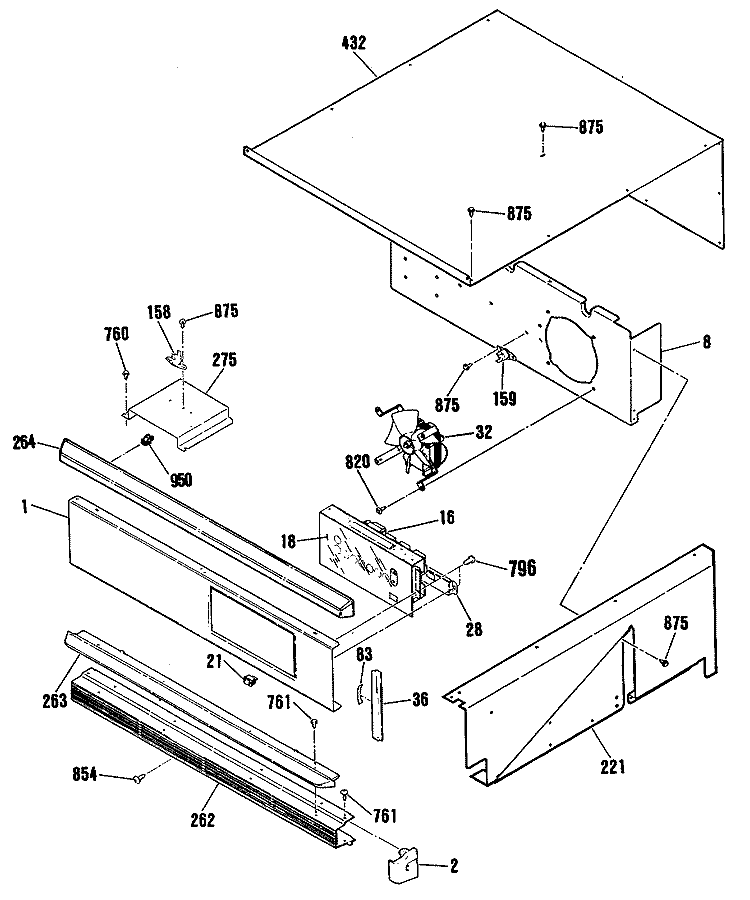 Section Diagram and Parts List for RK736GP5BG  Hotpoint Wall Oven
