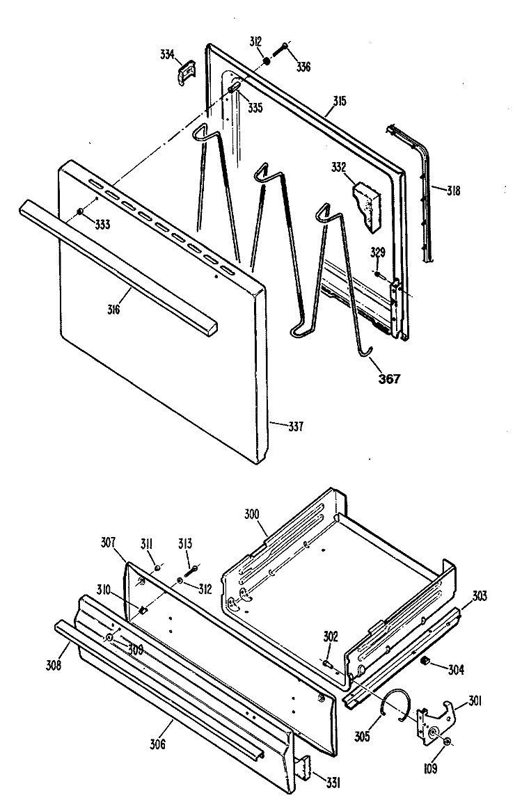 Section Diagram and Parts List for RGB525PS1  Hotpoint Range