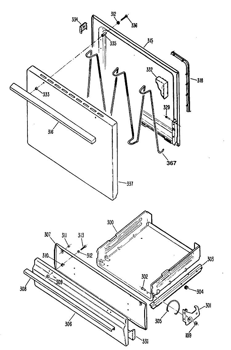 Section Diagram and Parts List for RGB524PV1AD  Hotpoint Range