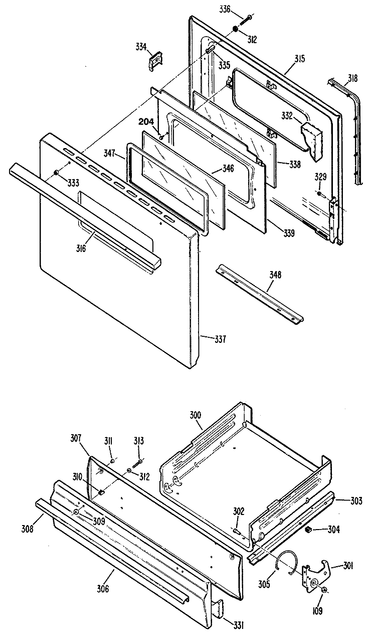 Section Diagram and Parts List for RGB527ET1  Hotpoint Range
