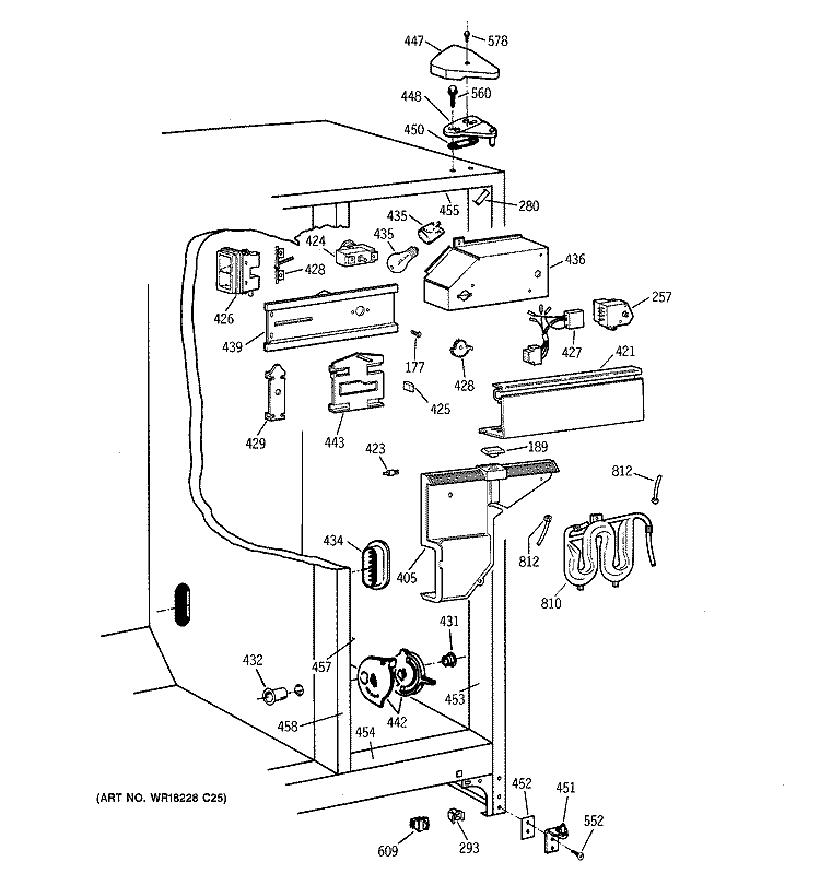 FRESH FOOD SECTION Diagram and Parts List for CSX22GRBAAA  Hotpoint Refrigerator