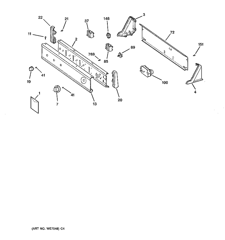CONTROL ASSEMBLY Diagram and Parts List for NVLR333EV0AA  Hotpoint Dryer