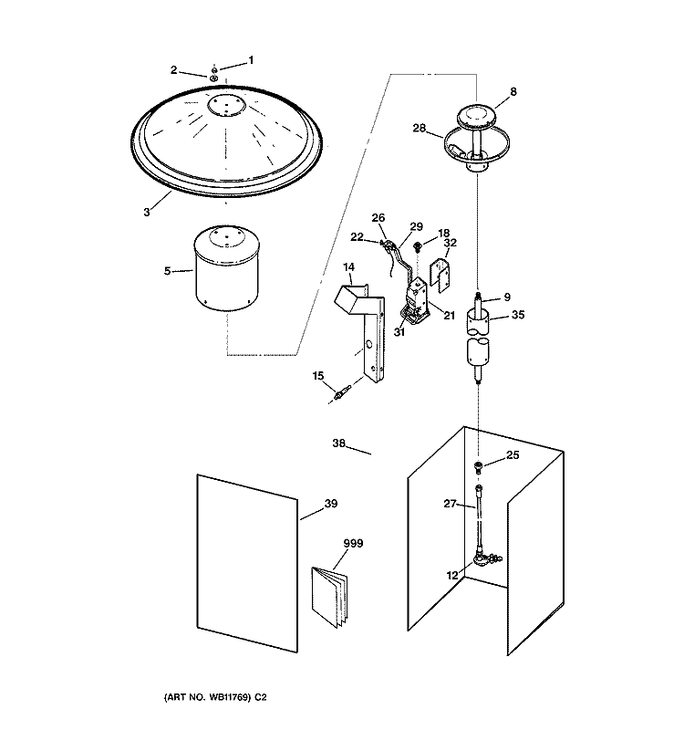 Section Diagram and Parts List for ZGH2NYSS  General Electric Range