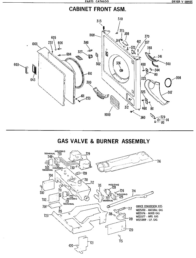 CABINET FRONT ASM. Diagram and Parts List for DDG9280VCC  General Electric Dryer