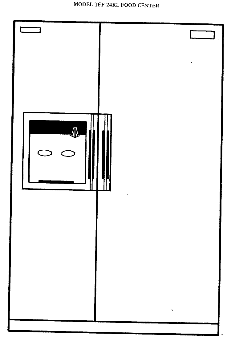 FOOD CENTER Diagram and Parts List for TFF24RLC  General Electric Refrigerator