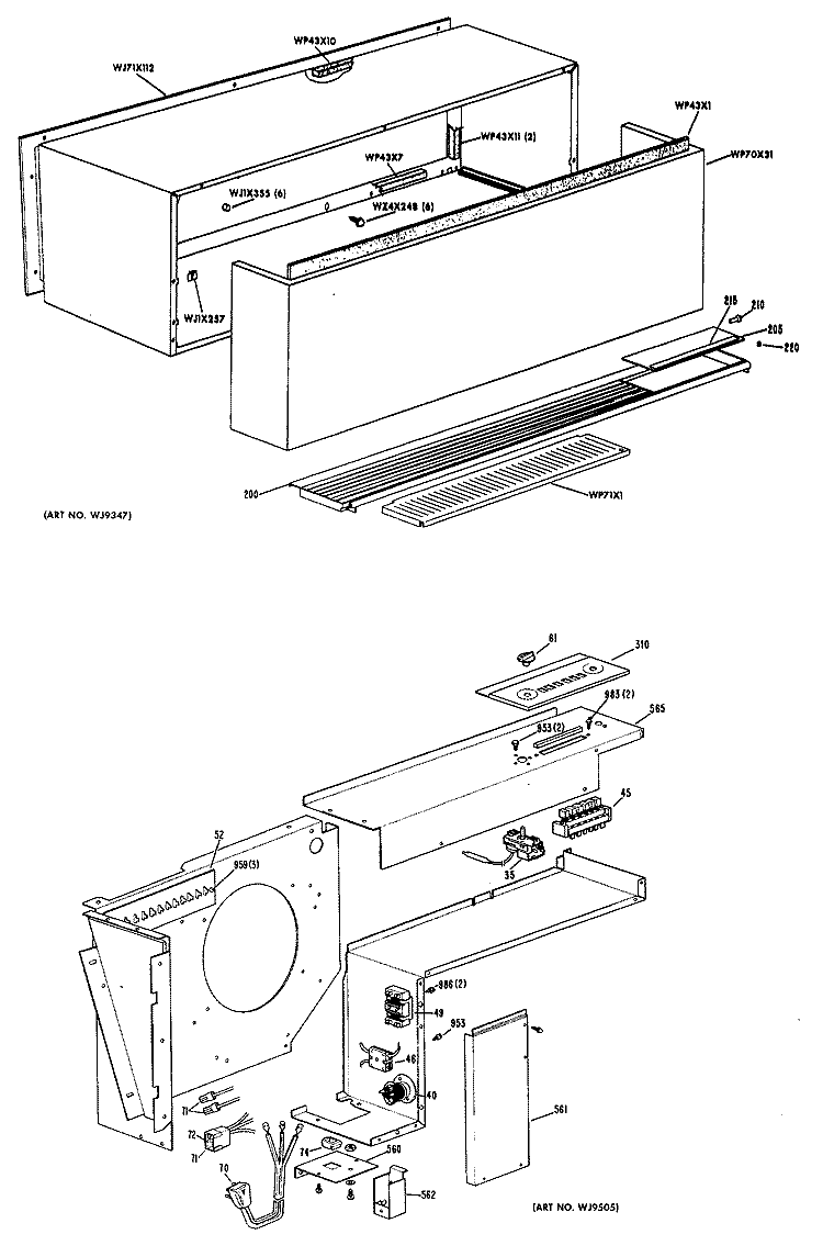 ROOM AIR CONDITIONER Diagram and Parts List for A3B668DGALT1  General Electric Air Conditioner
