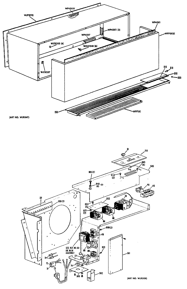 Section Diagram and Parts List for A2B578EPGSQA  General Electric Air Conditioner