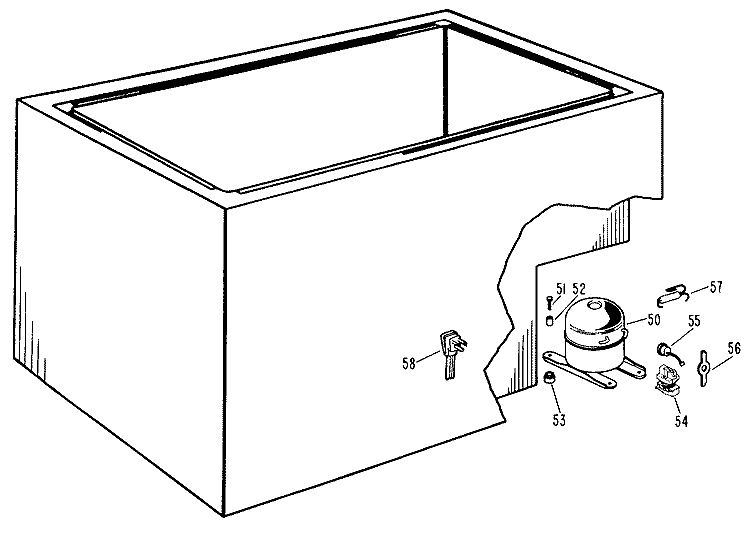 Section Diagram and Parts List for CB25DCC  General Electric Freezer