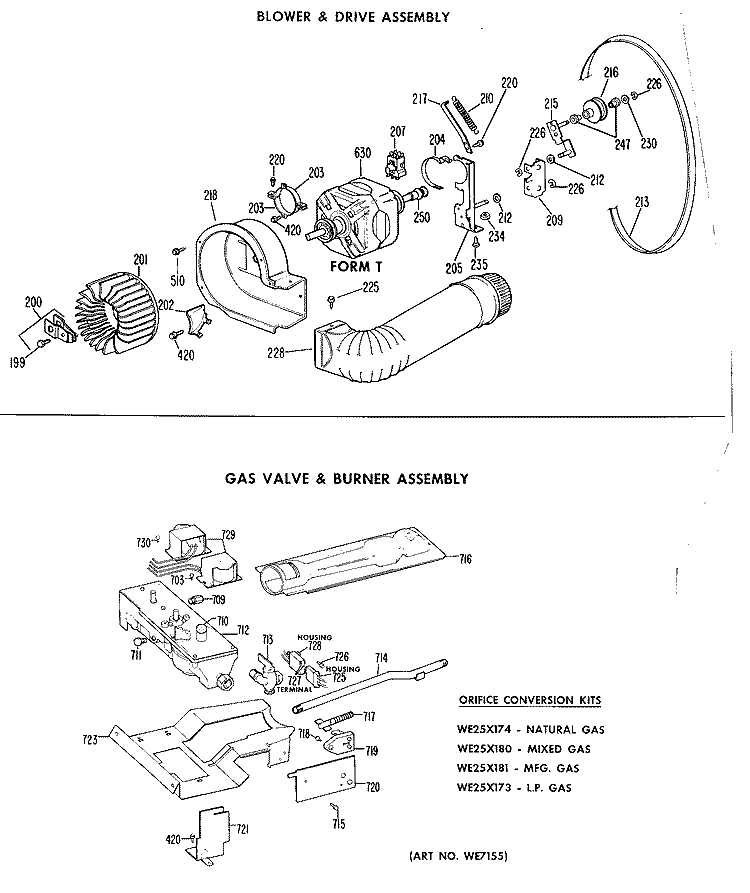 BLOWER & DRIVE ASSEMBLY Diagram and Parts List for DDG9280DAL  General Electric Dryer
