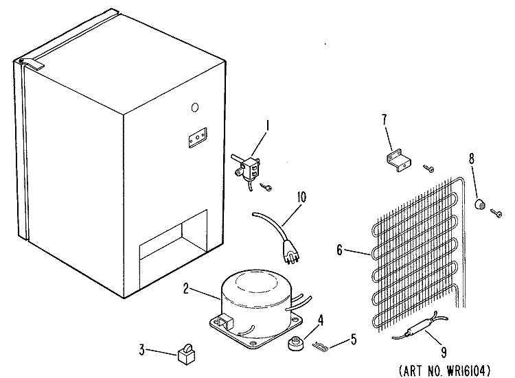 Section Diagram and Parts List for TA7SGB  General Electric Refrigerator