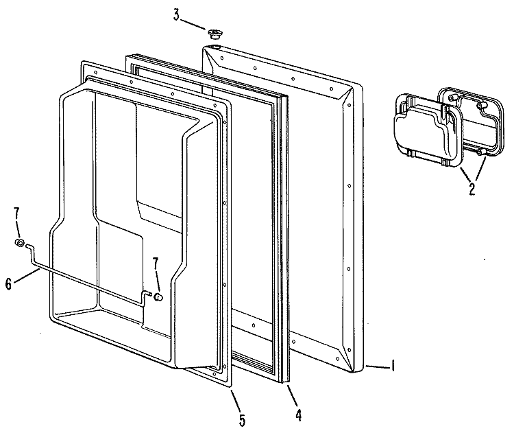 Section Diagram and Parts List for SC2SGB  General Electric Refrigerator
