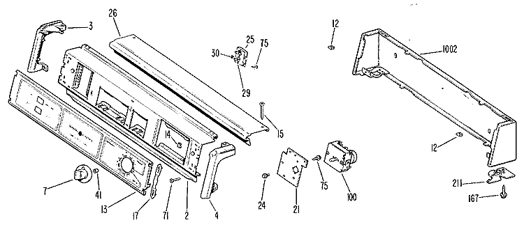 Section Diagram and Parts List for DDE5109VML  General Electric Dryer