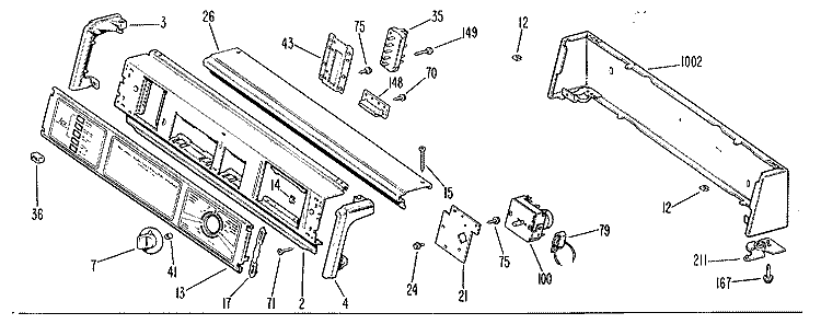 Section Diagram and Parts List for DDE7110VML  General Electric Dryer