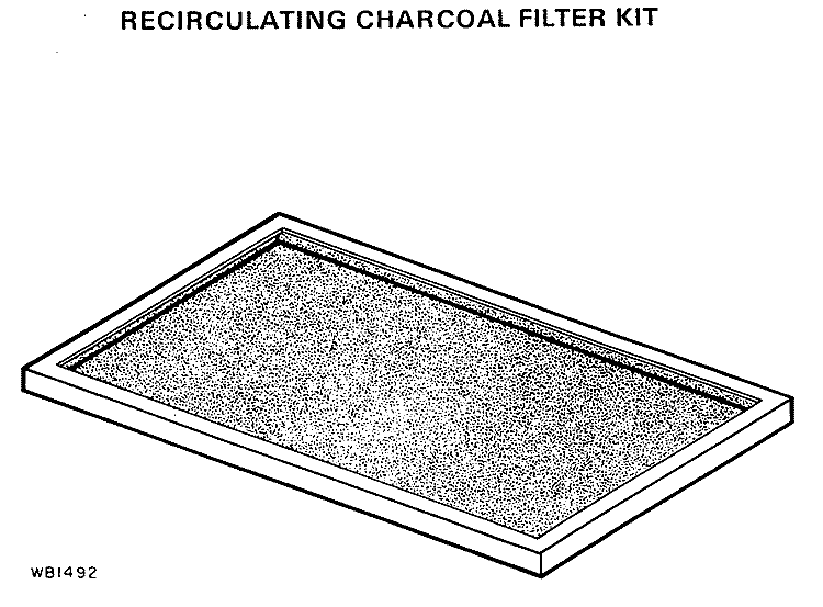 RECIRCULATING CHARCOAL FILTER KIT Diagram and Parts List for JX81  General Electric Microwave